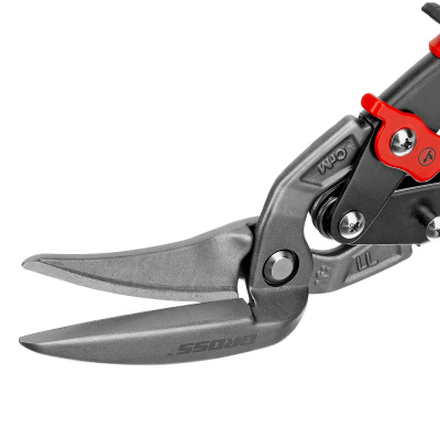 Ножницы по металлу "Piranha", 270 мм, прямой и левый проходной рез, сталь СrMo, двухкомпонентные рукоятки Gross по ценам производителя в Екатеринбурге с доставкой по всей России