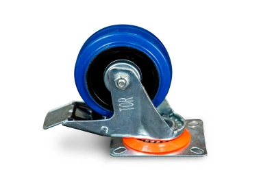 Колесо поворотное резина SRCLb 42 100 мм с тормозом (N) по ценам производителя в Екатеринбурге с доставкой по всей России