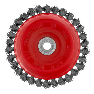 Щетка для УШМ, 150 мм, М14, "чашка", крученая проволока 0.5 мм Matrix по ценам производителя в Екатеринбурге с доставкой по всей России
