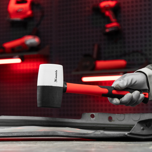 Киянка резиновая, 680 г, черно-белая резина, фибергласовая рукоятка Matrix по ценам производителя в Екатеринбурге с доставкой по всей России