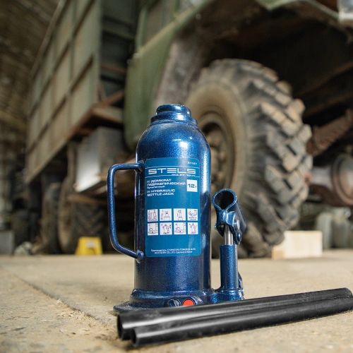 Домкрат гидравлический бутылочный, 12 т, h подъема 227-457 мм Stels по ценам производителя в Екатеринбурге с доставкой по всей России