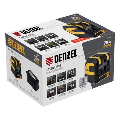 Лазерный уровень LX 02 Red, 20 м, 635 нм, резьба 1/4" Denzel по ценам производителя в Екатеринбурге с доставкой по всей России