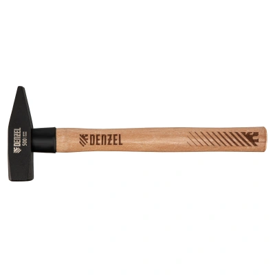 Молоток слесарный, 500 г, кованый квадратный боек, буковая рукоятка Denzel по ценам производителя в Екатеринбурге с доставкой по всей России