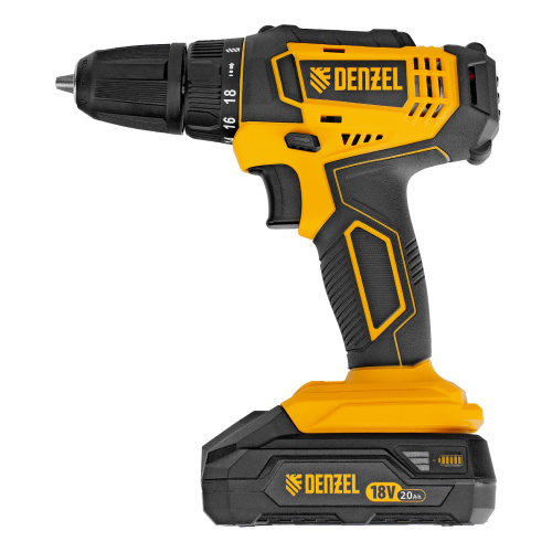 Дрель-шуруповерт аккумуляторная CDL-18-02BM, Li-Ion, 18 В, 2 аккумулятор Denzel по ценам производителя в Екатеринбурге с доставкой по всей России