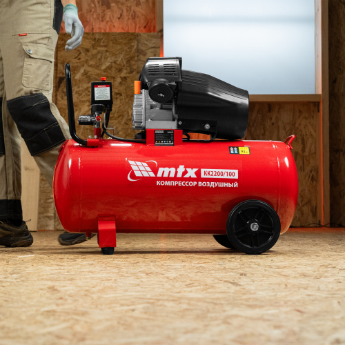Компрессор воздушный КК-2200/100, 2,2 кВт, 350 л/мин, 100 л, прямой привод, масляный MTX по ценам производителя в Екатеринбурге с доставкой по всей России