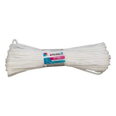 Шнур бельевой полипропиленовый с сердечником, 5 мм L 20 м, белый, Home Palisad по ценам производителя в Екатеринбурге с доставкой по всей России