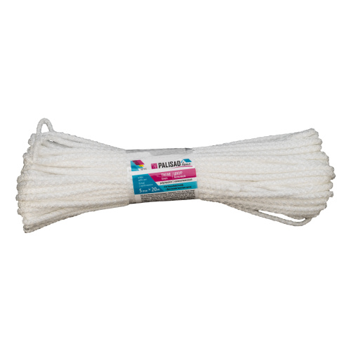 Шнур бельевой полипропиленовый с сердечником, 5 мм L 20 м, белый, Home Palisad по ценам производителя в Екатеринбурге с доставкой по всей России