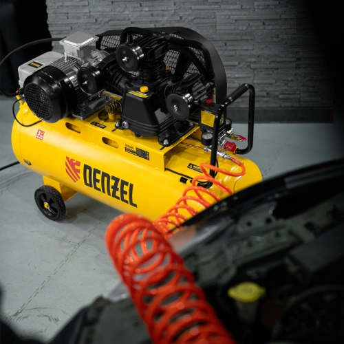 Компрессор воздушный BCW3000-T/100, ременный привод, 3.0 кВт, 100 литров, 520 л/мин Denzel по ценам производителя в Екатеринбурге с доставкой по всей России