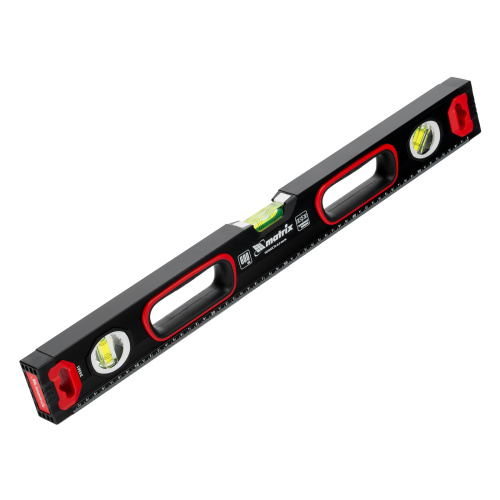 Уровень алюминиевый, усиленный, фрезерованный, 3 глазка, двухкомпонентные рукоятки, 600 мм Matrix по ценам производителя в Екатеринбурге с доставкой по всей России