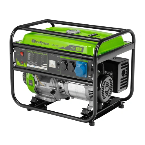 Генератор бензиновый БС-6500, 5.5 кВт, 230В, четырехтактный, 25 л, ручной стартер Сибртех по ценам производителя в Екатеринбурге с доставкой по всей России