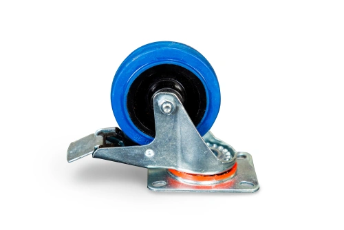 Колесо поворотное резина SRCLb 42 100 мм с тормозом (F) по ценам производителя в Екатеринбурге с доставкой по всей России