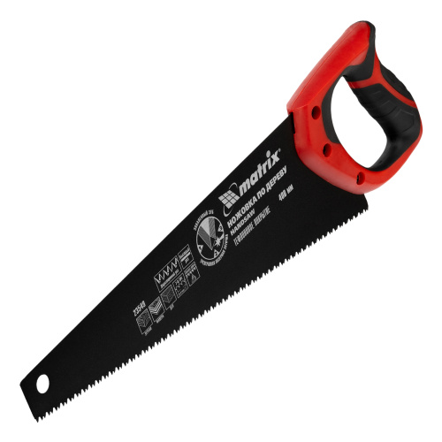 Ножовка по дереву, 400 мм, 7-8 TPI, зуб-3D, каленый зуб, тефлоновое покрытие полотна, двухкомпонентная рукоятка Matrix по ценам производителя в Екатеринбурге с доставкой по всей России
