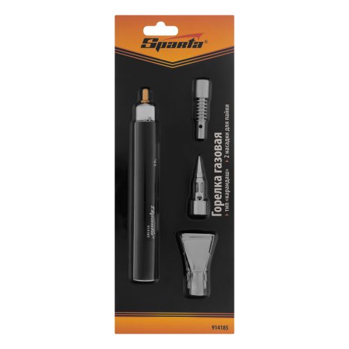 Горелка газовая, тип "Карандаш" + 2 насадки для пайки, 200 мм Sparta по ценам производителя в Екатеринбурге с доставкой по всей России