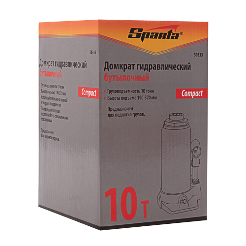 Домкрат гидравлический бутылочный 10 т, h подъема 190-370 мм Sparta Compact по ценам производителя в Екатеринбурге с доставкой по всей России