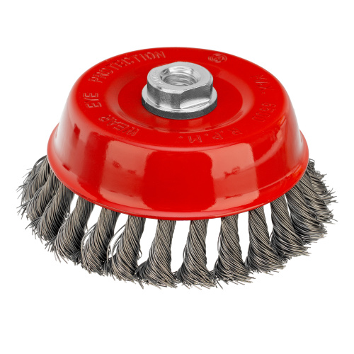 Щетка для УШМ, 125 мм, М14, "чашка", крученая проволока 0.5 мм Matrix по ценам производителя в Екатеринбурге с доставкой по всей России