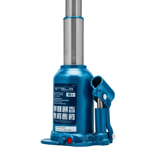 Домкрат гидравлический бутылочный телескопический, 6 т, подъем 180-410 мм Stels по ценам производителя в Екатеринбурге с доставкой по всей России
