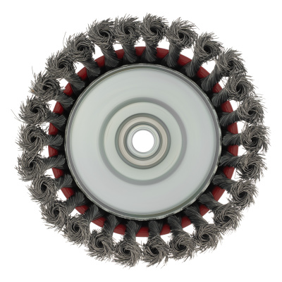 Щетка для УШМ, 125 мм, М14, "чашка", крученая проволока 0.35 мм Matrix по ценам производителя в Екатеринбурге с доставкой по всей России