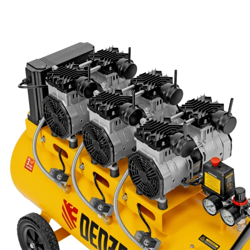 Компрессор безмасляный, малошумный DLS 3300/100, 3300 Вт,3x1100, 100 л, 570 л/мин ,блок управления Denzel по ценам производителя в Екатеринбурге с доставкой по всей России