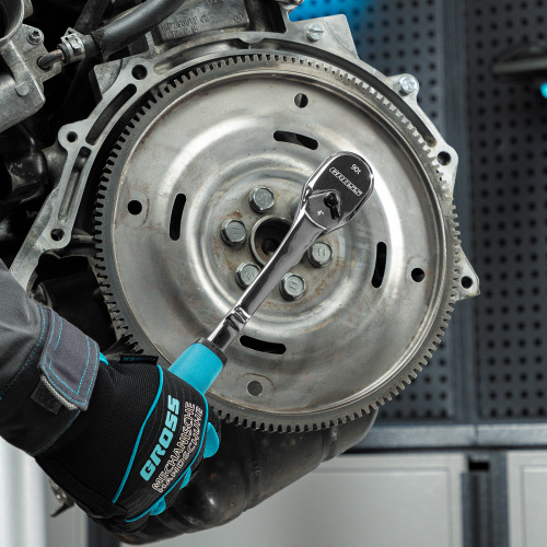 Ключ-трещотка 1/2", CrV, 90 зубьев, усиленный, хром Gross по ценам производителя в Екатеринбурге с доставкой по всей России