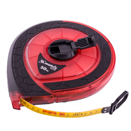 Рулетка геодезическая 50 м х 15 мм, закрытый корпус, фибергласовая лента, двусторонняя шкала, Pro Matrix по ценам производителя в Екатеринбурге с доставкой по всей России