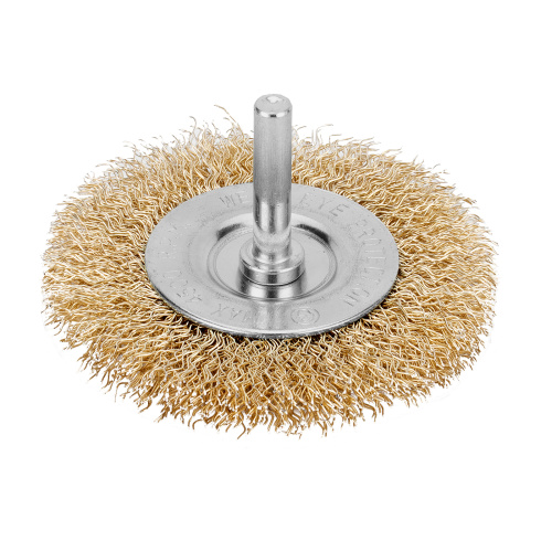 Щетка для дрели, 75 мм, плоская со шпилькой, латунированная витая проволока Matrix по ценам производителя в Екатеринбурге с доставкой по всей России