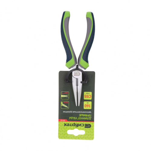 Длинногубцы прямые, 160 мм, трехкомпонентные рукоятки Сибртех по ценам производителя в Екатеринбурге с доставкой по всей России