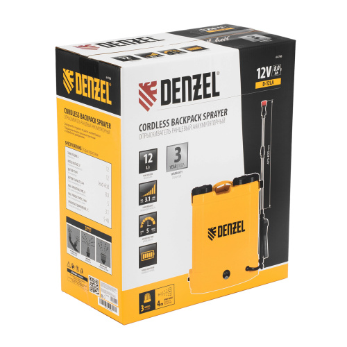 Опрыскиватель ранцевый аккумуляторный D-12LA, 12 л, 12 В, 8 Ач Denzel по ценам производителя в Екатеринбурге с доставкой по всей России