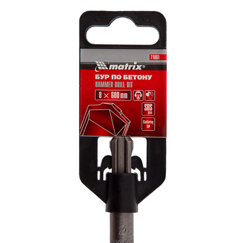 Бур по бетону, 8 x 600 мм, SDS Plus Matrix по ценам производителя в Екатеринбурге с доставкой по всей России