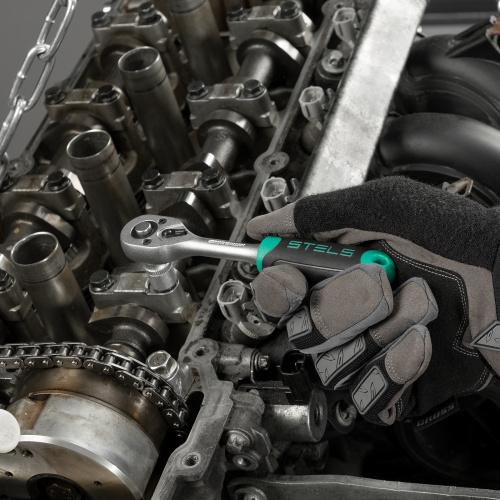 Набор инструментов, 1/2", 1/4", CrV, пластиковый кейс 98 предметов Stels по ценам производителя в Екатеринбурге с доставкой по всей России