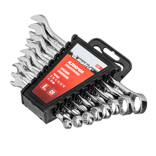 Набор ключей комбинированных, 8-19 мм, 8 шт, CrV, полированный хром Matrix по ценам производителя в Екатеринбурге с доставкой по всей России