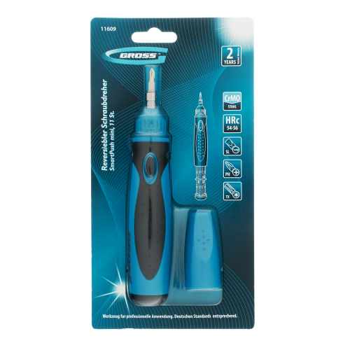 Отвертка реверсивная, механизм SmartPush mini 11 шт, CrMo Gross по ценам производителя в Екатеринбурге с доставкой по всей России