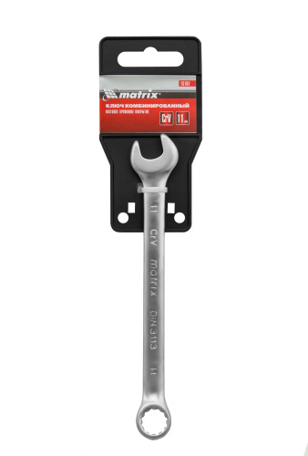 Ключ комбинированный, 11 мм, CrV, матовый хром Matrix по ценам производителя в Екатеринбурге с доставкой по всей России