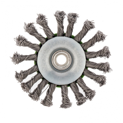 Щетка для УШМ, 115 мм, М14, "тарелка", крученая проволока 0.5 мм Сибртех по ценам производителя в Екатеринбурге с доставкой по всей России