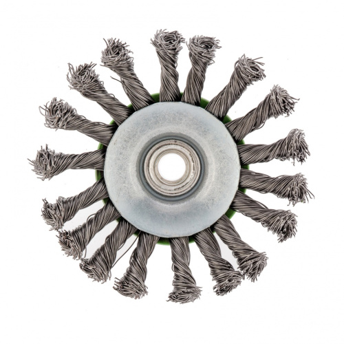 Щетка для УШМ, 115 мм, М14, "тарелка", крученая проволока 0.5 мм Сибртех по ценам производителя в Екатеринбурге с доставкой по всей России