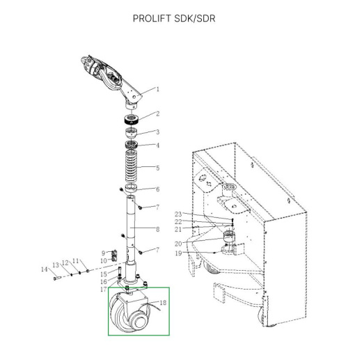 Редуктор ведущего колеса в сборе для штабелеров SDR 1645/1656/2036/2045, SDK по ценам производителя в Екатеринбурге с доставкой по всей России