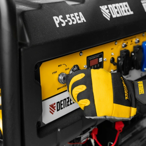 Генератор бензиновый PS 55 EA, 5.5 кВт, 230 В, 25 л, коннектор автоматики, электростартер Denzel по ценам производителя в Екатеринбурге с доставкой по всей России