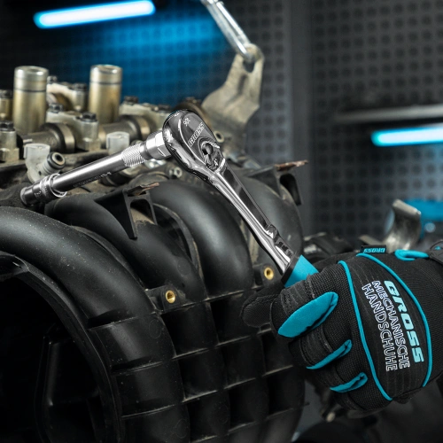 Ключ-трещотка 3/8", CrV, 90 зубьев, усиленный, хром Gross по ценам производителя в Екатеринбурге с доставкой по всей России