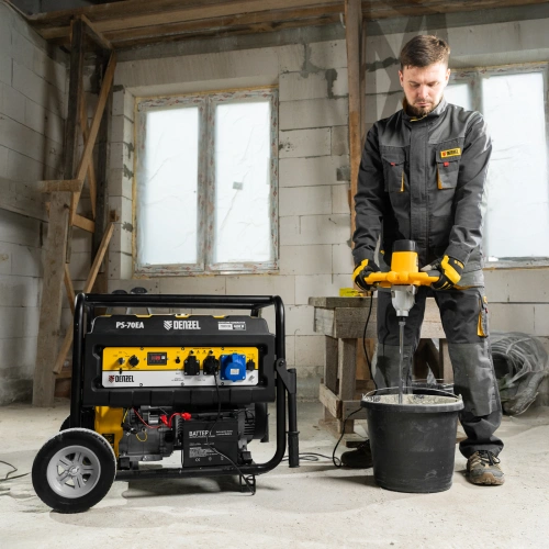 Генератор бензиновый PS 70 EA, 7.0 кВт, 230 В, 25 л, коннектор автоматики, электростартер Denzel по ценам производителя в Екатеринбурге с доставкой по всей России