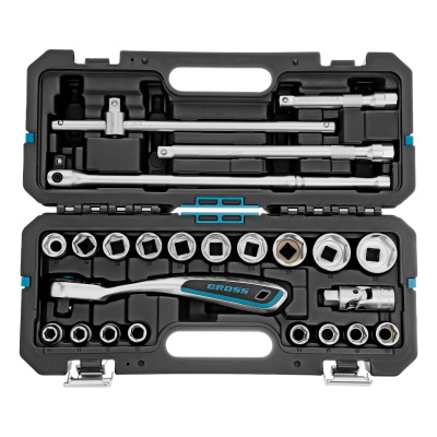 Набор инструментов, 1/2", CrV, 120 зубьев, 24 предмета Gross по ценам производителя в Екатеринбурге с доставкой по всей России