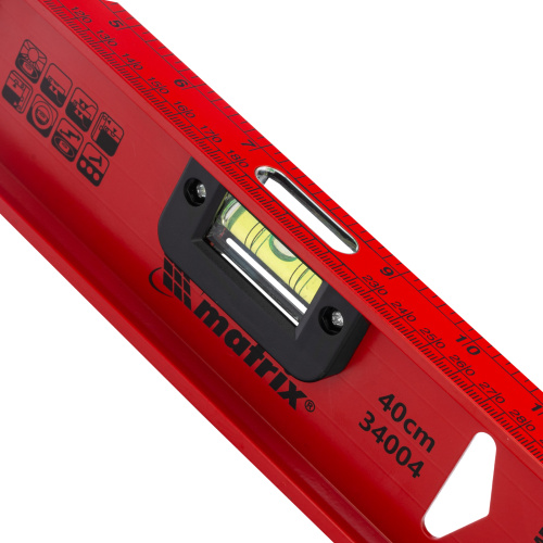 Уровень алюминиевый "Рельс", 400 мм, 3 глазка, усиленный Matrix по ценам производителя в Екатеринбурге с доставкой по всей России