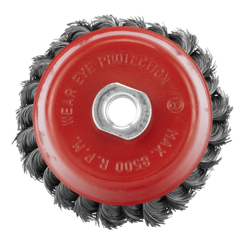 Щетка для УШМ, 100 мм, М14, "чашка", двухрядная, крученая проволока 0.35 мм Matrix по ценам производителя в Екатеринбурге с доставкой по всей России