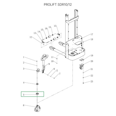 Опорный подшипник для штабелеров  для штабелеров SDR 1-1,2 т, SDR1635 (7212,30212) по ценам производителя в Екатеринбурге с доставкой по всей России
