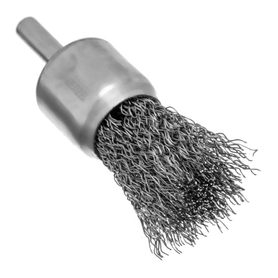 Набор щеток для дрели, 2 Плоские 50-75мм, 3 Чашки 25-50-75мм, шпилька,  нерж.вит. проволока Denzel по ценам производителя в Екатеринбурге с доставкой по всей России