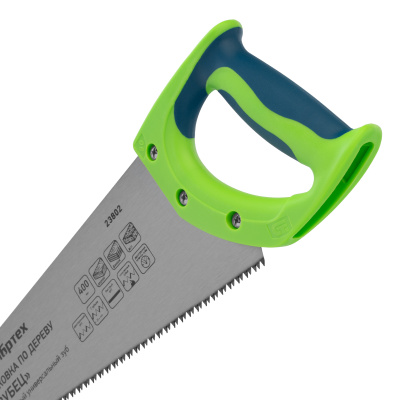 Ножовка по дереву "Зубец", 400 мм, 7-8 TPI, каленый зуб 2D, двухкомпонентная рукоятка Сибртех по ценам производителя в Екатеринбурге с доставкой по всей России