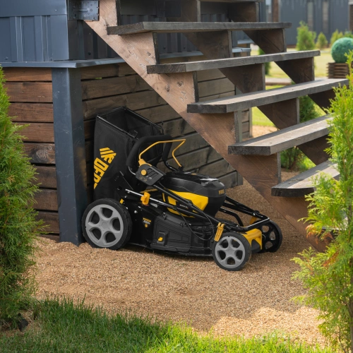 Газонокосилка аккумуляторная бесщет. DLM-460, 460 мм, травосб. 65 л., Li-Ion, 40 В Denzel по ценам производителя в Екатеринбурге с доставкой по всей России