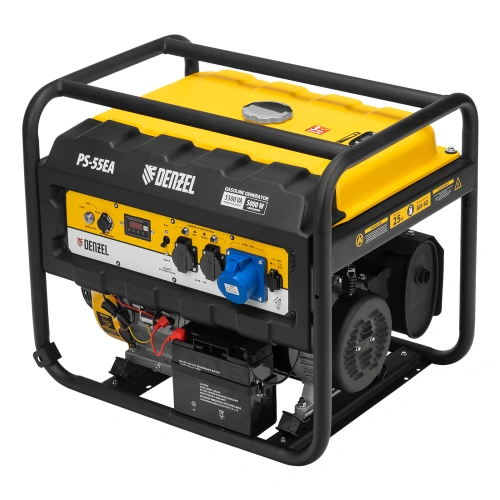 Генератор бензиновый PS 55 EA, 5.5 кВт, 230 В, 25 л, коннектор автоматики, электростартер Denzel по ценам производителя в Екатеринбурге с доставкой по всей России