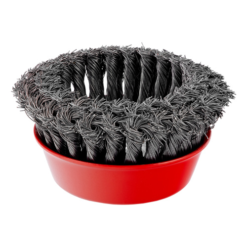 Щетка для УШМ, 125 мм, М14, "чашка", двухрядная, крученая проволока 0.5 мм Matrix по ценам производителя в Екатеринбурге с доставкой по всей России