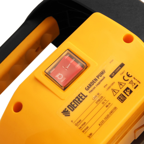 Садовый поверхностный насос GP1200Х, 1200 Вт, 3700 л/ч, подъем 46 м, нержавейка Denzel по ценам производителя в Екатеринбурге с доставкой по всей России