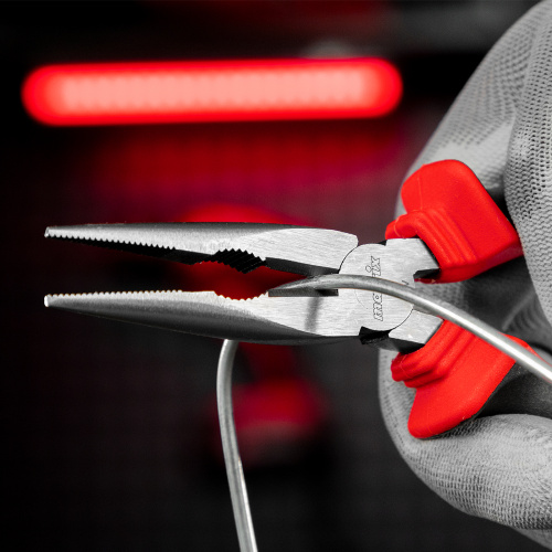 Длинногубцы прямые, 160 мм, хром-ванадий, двухкомпонентные рукоятки Matrix по ценам производителя в Екатеринбурге с доставкой по всей России