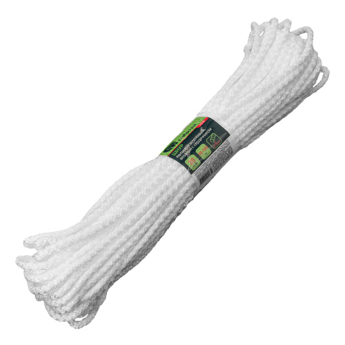 Шнур вязаный полипропиленовый с серд. белый, 5 мм, L 20 м , Сибртех по ценам производителя в Екатеринбурге с доставкой по всей России